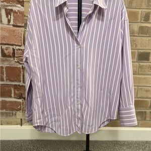 Zara Lavender Striped Shirt